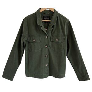 Sanctuary Anthropologie L New Olive Utility 2 Patch Pocket Utility Jacket Earthy